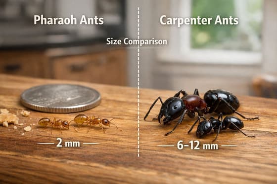 Fourmis Pharaon vs Fourmis Charpentières: Identifier et Éradiquer à Montréal