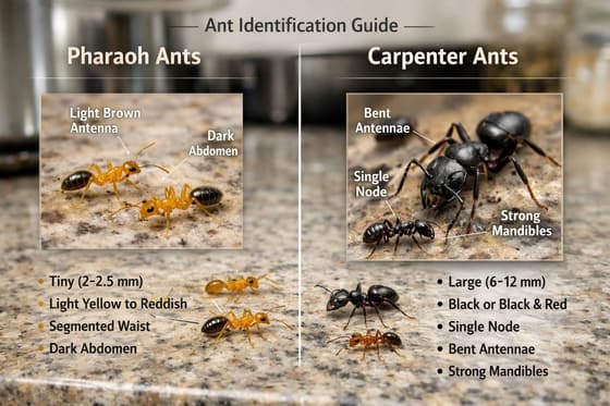 Pharaoh Ants vs Carpenter Ants: Identify and Eradicate in Montreal